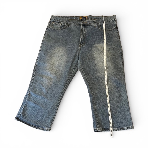 Vintage Old Skool women’s Denim Capris Jeans Hip Hop Skater 100% Cotton 90’s - Picture 4 of 8